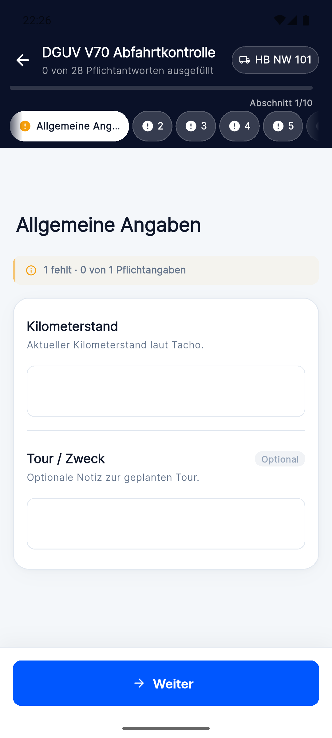 Ordo Fahrer-App mit einem offline bearbeitbaren Fuhrpark-Workflow